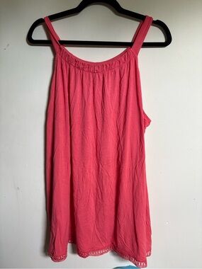 Lane Bryant Coral Pink Sleeveless Swing Tank